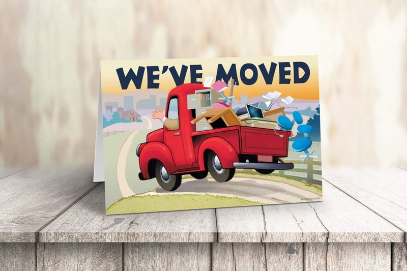 Stonehouse Collection | Red Truck We've Moved Change of Address Note Card Pack | 10 Cards & Envelopes (Standard) - Image 4
